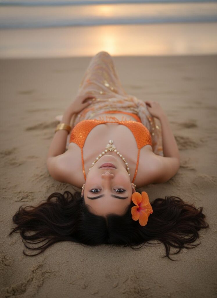 Sara Arjun Sun Kissed Beach Bikini Look Golden Hour Photoshoot 