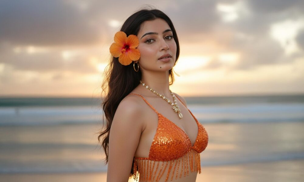 Sara Arjun Sun Kissed Beach Bikini Look | Golden Hour Photoshoot