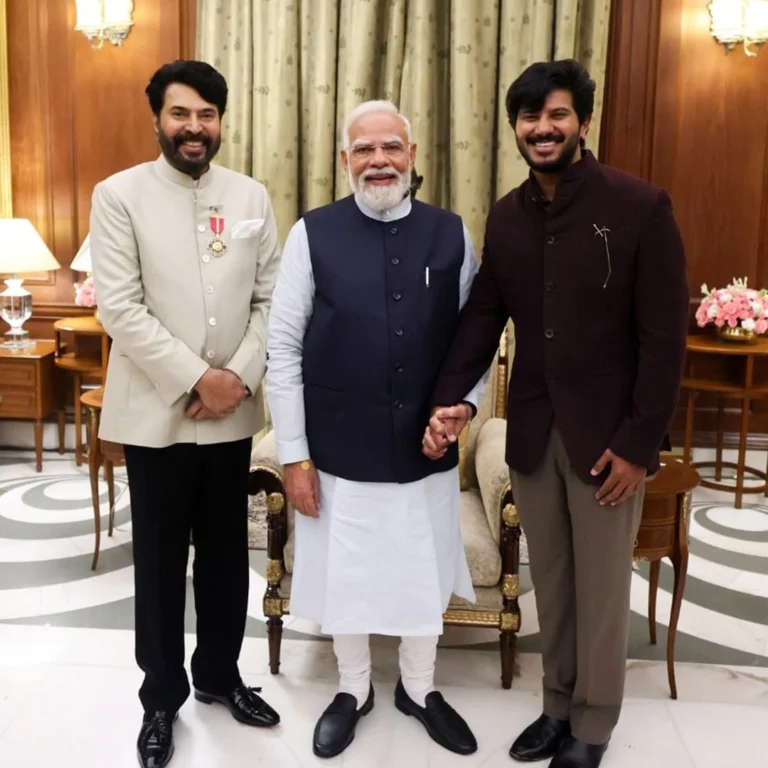 dulquer salmaan with narendra modi 02