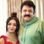 BJP-candidate-Krishna-Kumar-with-Daughter-Hansika-Krishna